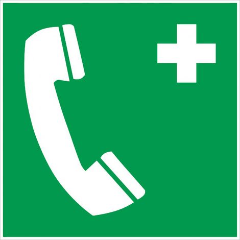 Panneau Téléphone vert - Rigide 200x200mm - 4220284