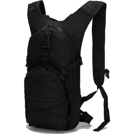 15-Liter-Fahrradrucksack – Wasserdicht, robust, mit vielen Fächern, atmungsaktives Oxford-Gewebe, ideal zum Wandern und Bergsteigen – Kleiner Rucksack, Schwarz