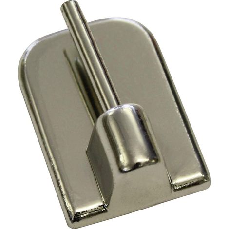 Gardinia Ganci Adesivi per Asta di Ancoraggio, Altezza 11 mm, in ABS Cromato, 4 pz, unità (1/2)