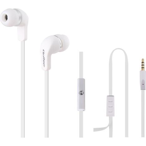 Cuffie Qoltec con microfono, bianche (1/4)