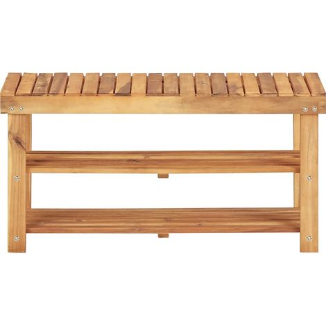 Scarpiera  Mobile per scarpe 90x32x46 cm in Legno Massello di Acacia (1/5)