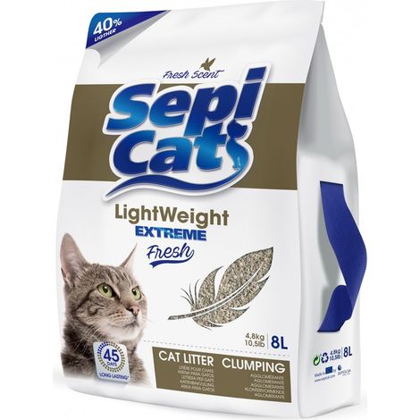 SEPICAT LIGHTWEIGHT EXTREME FRESH 8 LITROS  ARENA ABSORBENTE SEPICAT LIGHTWEIGHT EXTREME FRESH 8 LITROS  OFERTA EXCLUSIVA