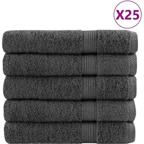 Toallas premium SOLUND 25 uds antracita 100x200 cm 600 gsm