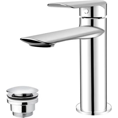 Mitigeur de lavabo avec bonde (bouchon) chromé