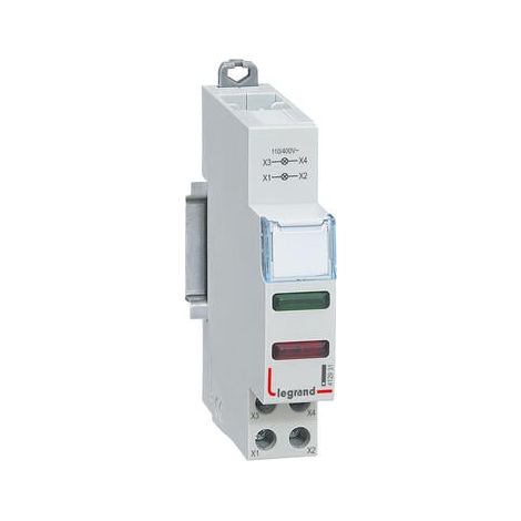 Voyant à LED CX³ double 110V à 400V - vert et rouge - 1 module - 412931 - LEGRAND