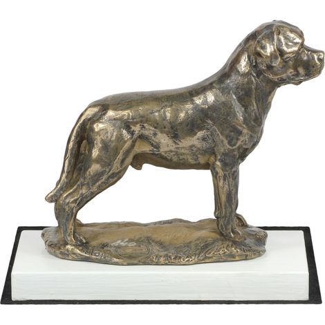 Rottweiler II - statuetta di cane, figurina su base bianca, trofeo per una mostra canina di Art-Dog (1/5)