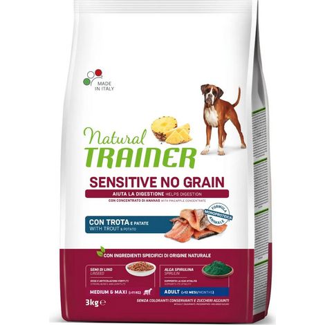 Cane - Natural Trainer Sensitive Adult 3Kg M/M Trota No Grain (1/5)