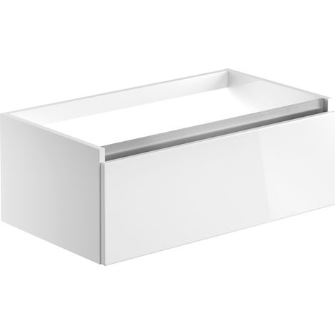 Signature Stockholm Wall Hung 1-Drawer Vanity Unit 815mm Wide - White Gloss (1/4)