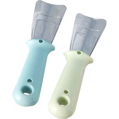 Lot de 2 pelles à glace en acier inoxydable pour dégivrage réfrigérateur et congélateur, bleu et vert – DELKEVIC