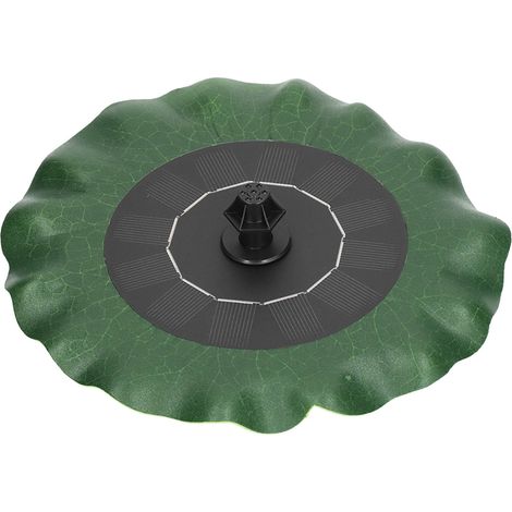 Fontaine flottante en forme de feuille de lotus avec protection contre le manque d'eau, fontaine solaire flottante en ABS et 8 buses pour jardin