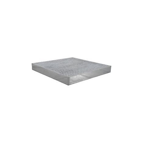 Cubeta plana de acero galvanizado  anchura 1000 mm  longitud