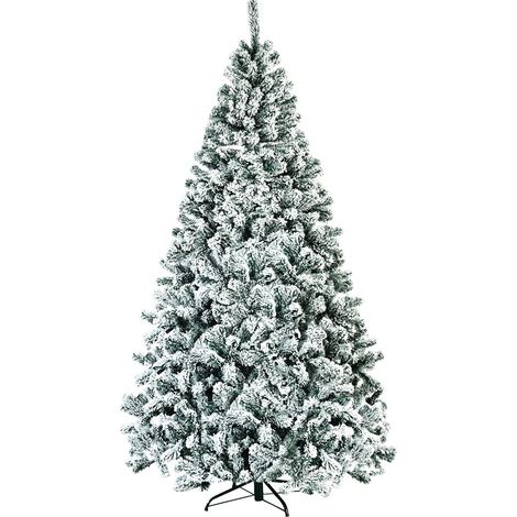 Kunstlicher weihnachtsbaum 225cm beschneit metallstander