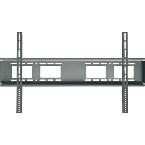 Support mural fixe - AVIZAR - pour 80–120 pouces - Charge 300 kg - Acier argent - Fixation à faible distance du mur