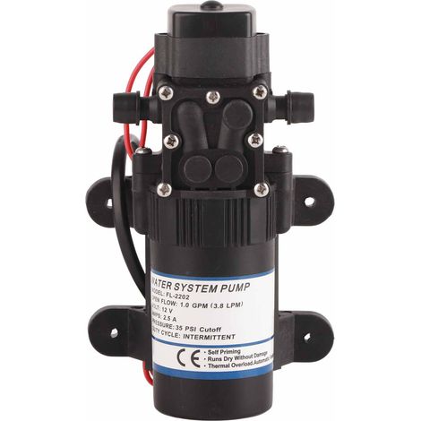 Mini-pompe de surpression DC12V 2.5A 35PSI auto-amorçante 1.0GPM (3.8LPM) FL-2202 pour pulvérisation (1/5)
