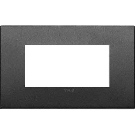 Vimar 19954.01 Placca Arké fit 4 moduli, metallo, grafite matt (1/2)