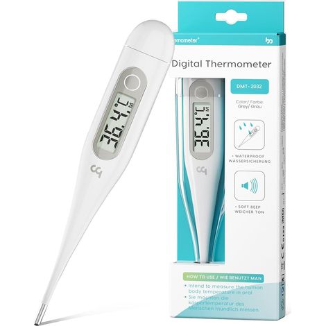 Thermomètre Bebe et Adulte, Résultats Précis en 10 Secondes Gris (1/5)