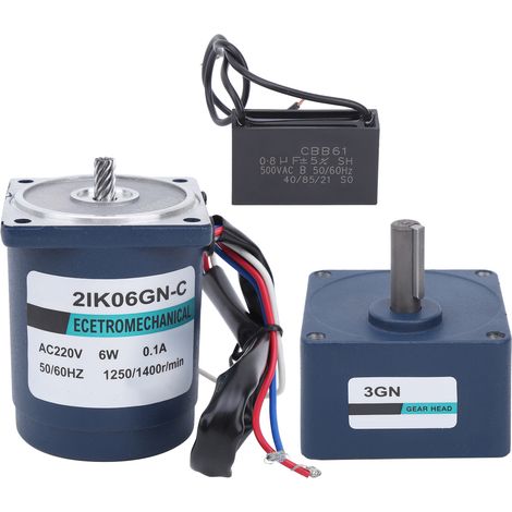 6W AC220V Wechselstrom-Getriebemotor XD2IK06GN-C Konstantdrehzahl + Getriebe + Kondensator 5 (1/5)