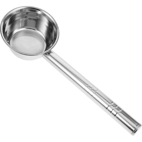Louche à eau en acier inoxydable avec poignée étendue avec grande capacité pour la cuisine, la soupe, le service et l'arrosage du jardin, prise en main confortable, pelle polyvalente pratique (1/5)