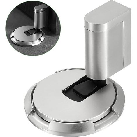 Tope de puerta para pegar en el suelo，tope de puerta magnético，sin necesidad de taladrar，cuña de puerta autoadhesiva (1/5)