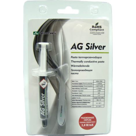 Pasta térmica AG Silver de 3 g para CPU y GPU (envase tipo jeringa)