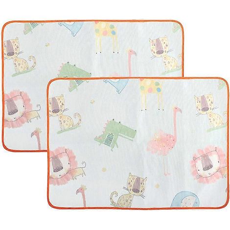 Lot de 2 tapis absorbants pour chiens, antidérapants et ultra-absorbants, réutilisables et imprimés. (1/5)