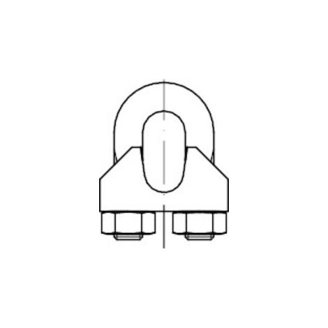 Drahtseilklemme ähnl DIN741 Edelstahl A4 Seil-Durchmesser 6mm (1/4)