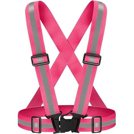 Gilet Réfléchissant - Haute Visibilité - Pour Course À Pied, Marche, Vélo De Nuit, Randonnée - Taille Unique Réglable - 1 Pièce (1/3)