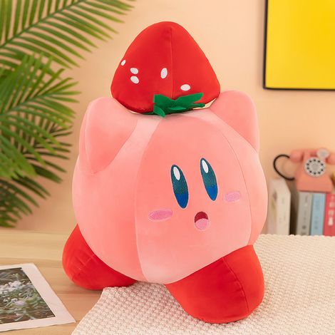 Coussin en peluche à câliner pour filles, garçons, enfants et adultes, mignon, motif dessin animé, peluche douce, jouet pour la maison ou la chambre, rose fraise (1/5)