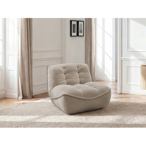 BOBOCHIC - Chauffeuse 1 place pour canapé modulable SERENA tissu chiné   Taupe