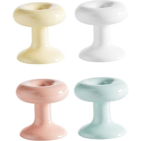 Set of 4 donut-shaped toilet flush buttons for water tank, easy installation, cute, for bathroom (1/5)