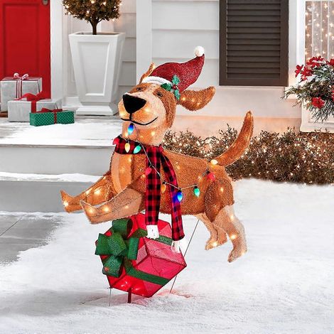 Décoration lumineuse de Noël extérieure, animaux 3D mignons illuminés, décoration de Noël intérieure et extérieure. (1/3)
