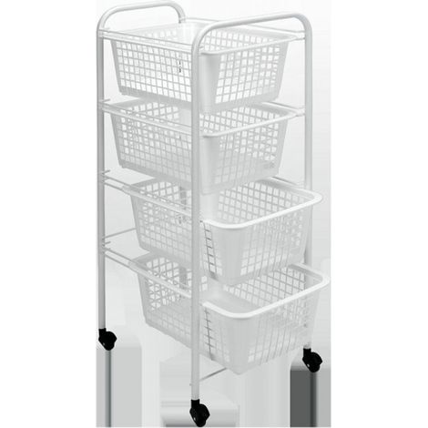 Verdulero Cocina 4C 38X30X83Cm Pl Bl Miami Metaltex (1/8)