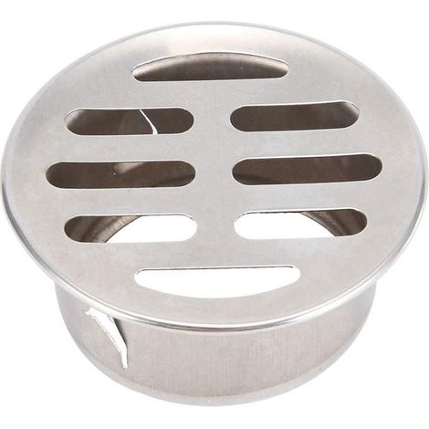 Floor Drain, Round Stainless Steel Balcony Sink, Removable Anti-Blocking Floor Drain for Outdoor Garden Drain Pipe, Drain Pipe, Roof, Balcony (Flat Mouth 50) (1/5)
