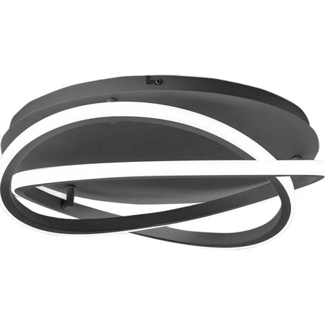 Plafonnier Atia P/P Aluminium Noir Led 40W 1900Lm 3000K Gradable Phase Cut And Push - Gealuce (1/3)