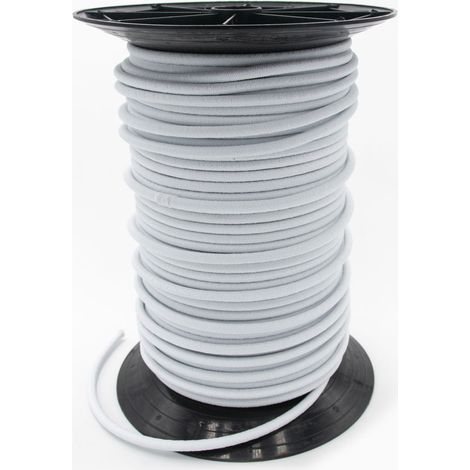 Sandow Ø6mm - Vendu par 100ml Blanc Bobine de 100ml