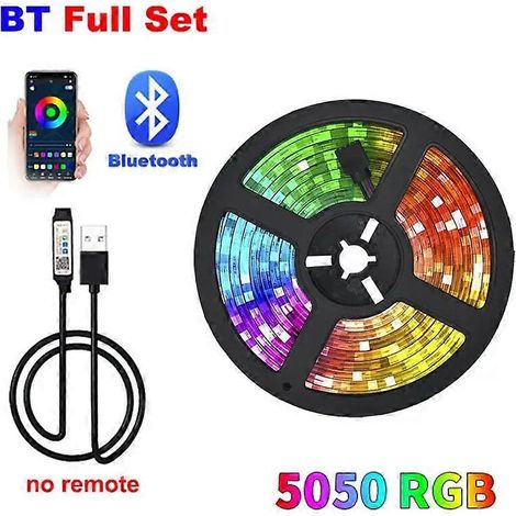 Bande LED RGB 1-20 m 5050 USB Bluetooth flexible avec télécommande pour TV-2m-BT (1/5)