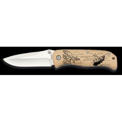 Couteau pliant Martinez Albainox 19876GR569 manche bois lame 8.5 cm