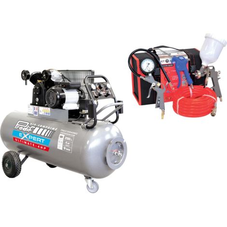 Compresseur 200L 9 bar PRODIF 4 CV + accessoires offerts