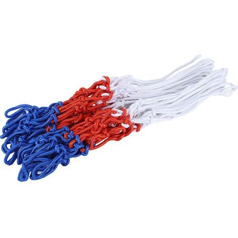 Filet de basket-ball robuste de remplacement, résistant aux intempéries, anti-fouet, épais, s'adapte à la plupart des jantes intérieures et extérieures, articles de sport pour adultes, 6 mm, rouge, bl (1/5)