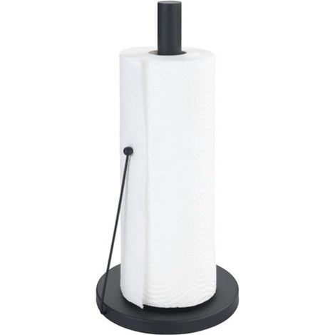 Porte-rouleau de cuisine vertical en acier inoxydable - Porte-rouleau de papier toilette - Porte-rouleau de cuisine noir - Porte-rouleau de table - Étagère de rangement de cuisine - Acier inoxydable n (1/5)