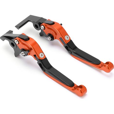 2 leviers de frein et d'embrayage moto réglables en alliage d'aluminium CNC, remplacement pour FORZA 250/300/350 2018-2021, orange (1/5)