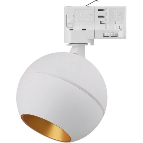Proyector carril tilt UKU2 Corte de fase L,C LED COB 7W 881lm(687lm)/913lm(718lm)/954lm(740lm) CRI90 2700K/3000K/4000K 24º Blanco Oro