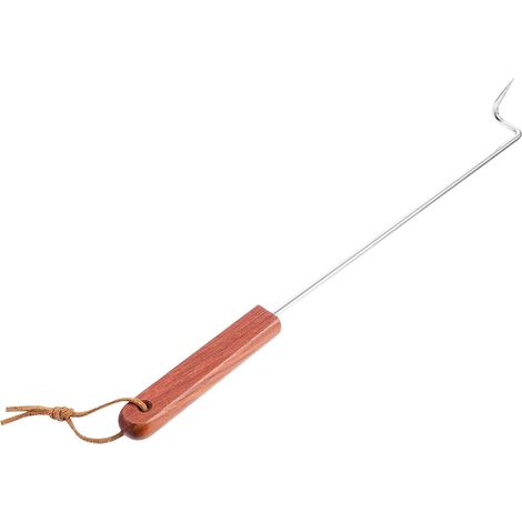 Grillfleischwender aus Edelstahl mit Holzgriff Hitzebeständig 1 Stück für Einfaches Wenden et (1/5)