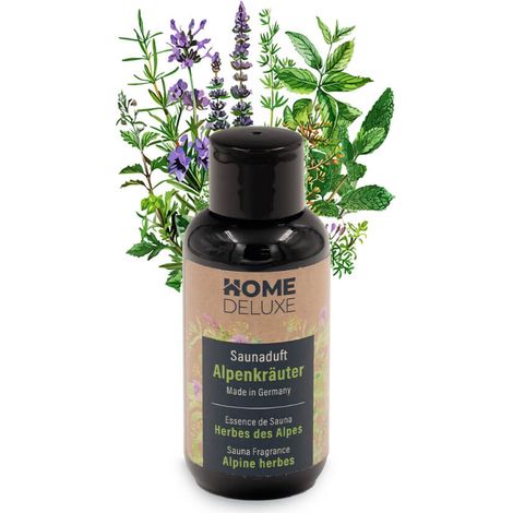 HOME DELUXE Parfum pour sauna 250 ml ZEN - Herbes alpines I Parfum pour sauna Concentré pour sauna