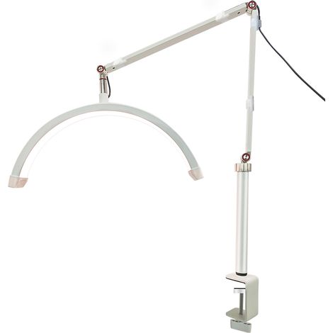 Lampe Demi Lune LED Réglable À 360° 3000K-6000K Lampadaire LED pour Les Tatoueurs, Maquilleurs, Visagistes, Studios De Beauté, Soins De La Peau(blanc) (1/5)
