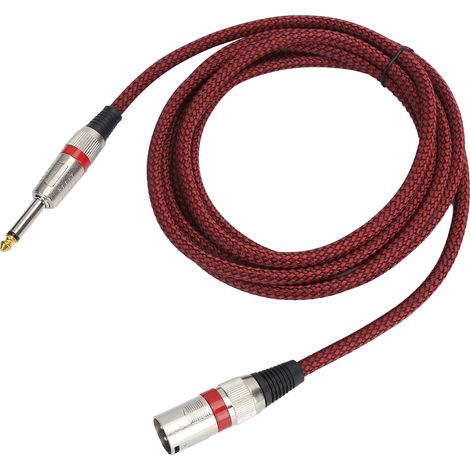 Câble Microphone XLR Mâle vers Jack 6.35mm Mâle pour Signal Équilibré JD6012 (1/5)