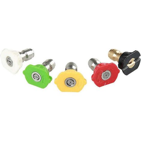 Accessoires de buse pour nettoyeurs haute pression, ensemble de buses de pulvérisation pour nettoyeurs haute pression jusqu'à 4 000 PSI, raccord rapide 1/4 pouce