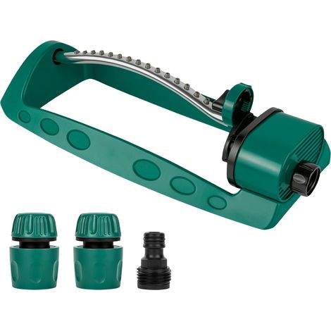 Oscillating Lawn Sprinkler, 15 Nozzles, Adjustable Oscillation from 20° to 140°, Built-in Metal Filter for Garden Surface Watering - Surface Area up to 280 m² (1/5)