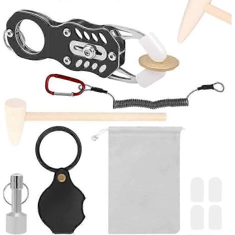 Testeur de pièces d'or et d'argent - Kit de test magnétique avec pince et marteau - Outil de test de résonance des pièces, adapté aux adultes, aux couples et à toute la famille. WHBYV (1/4)