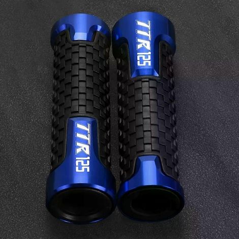 Protections de poignées de guidon pour moto Yamaha TTR125 LW/E (1993-2008). Couleur : bleu. (1/4)